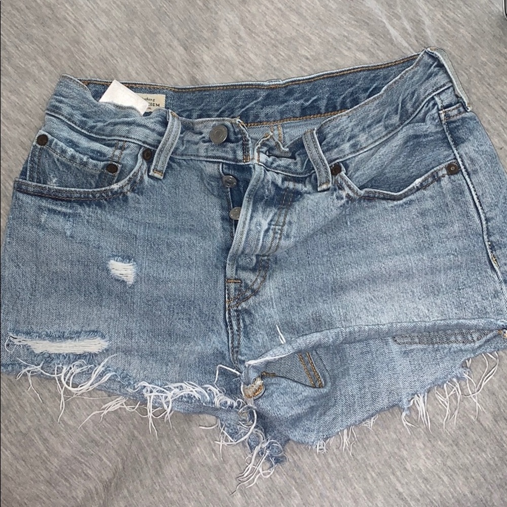 Levi’s 501 distressed jean shorts